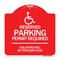 Signmission Connecticut Reserved Parking Permit Required Violators Fined Min $150 Alum, 18" x 18", RW-1818-24658 A-DES-RW-1818-24658 - alternate 1